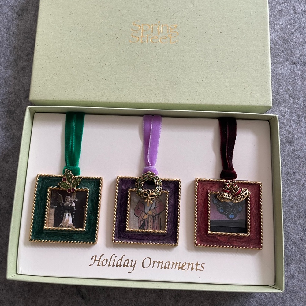 Spring Street Brand Photo Ornaments- NWOT